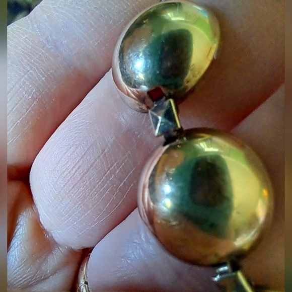 Vintage 14kt over Sterling Silver Symmetalic Half Sphere Bubble Bracelet - Picture 13 of 13